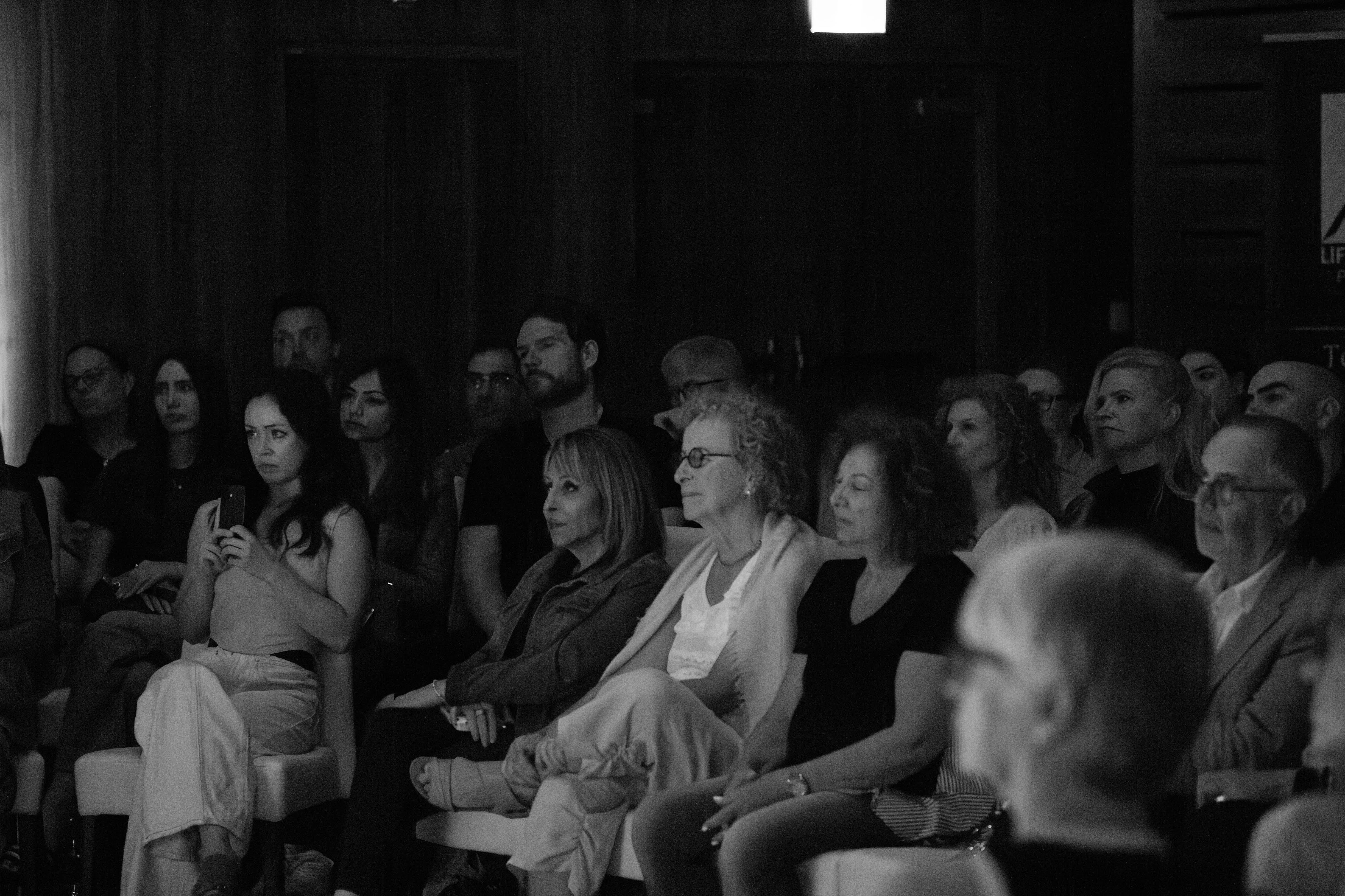 The audience at When We Forgive, live on stage