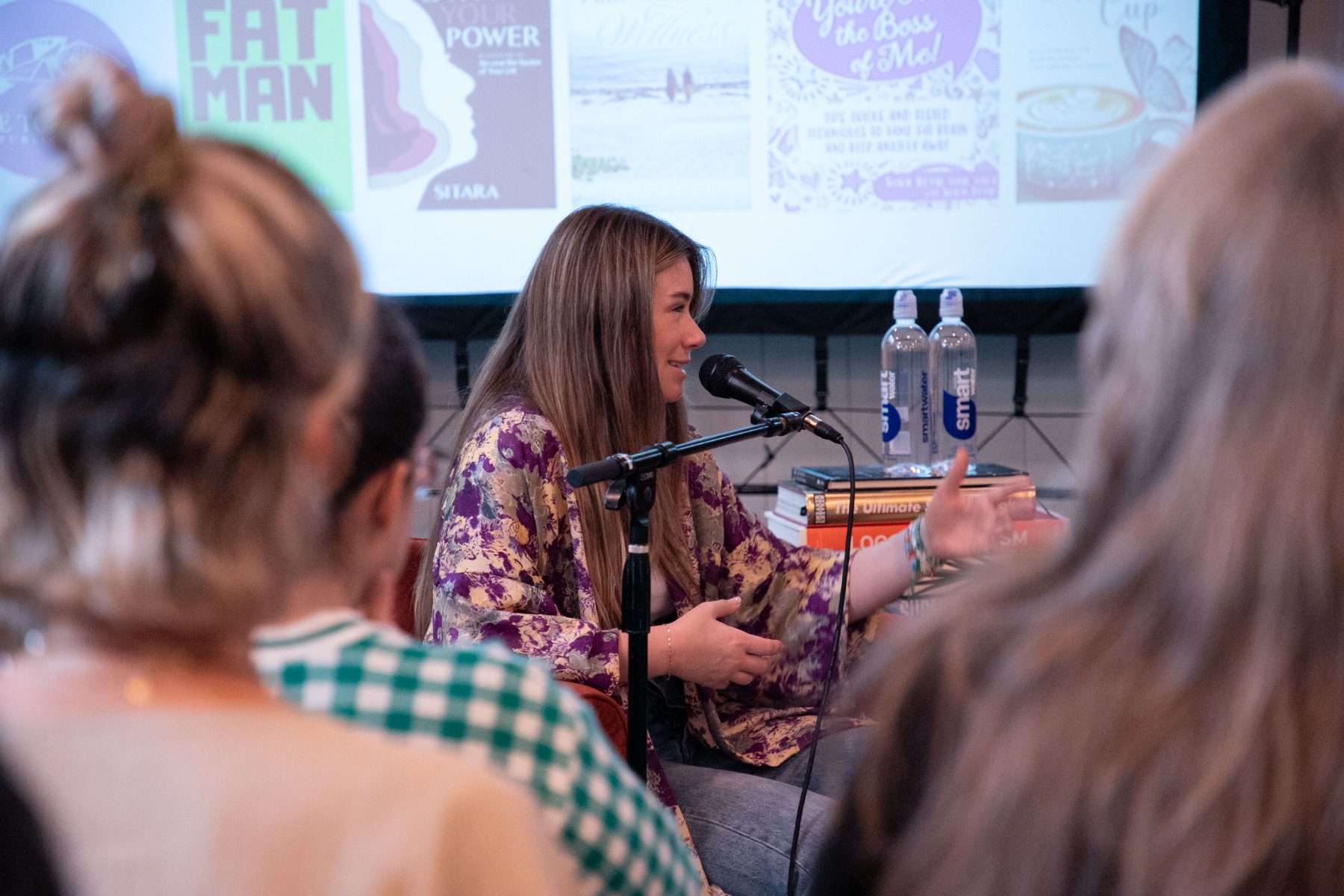 Tabitha moderating an author panel