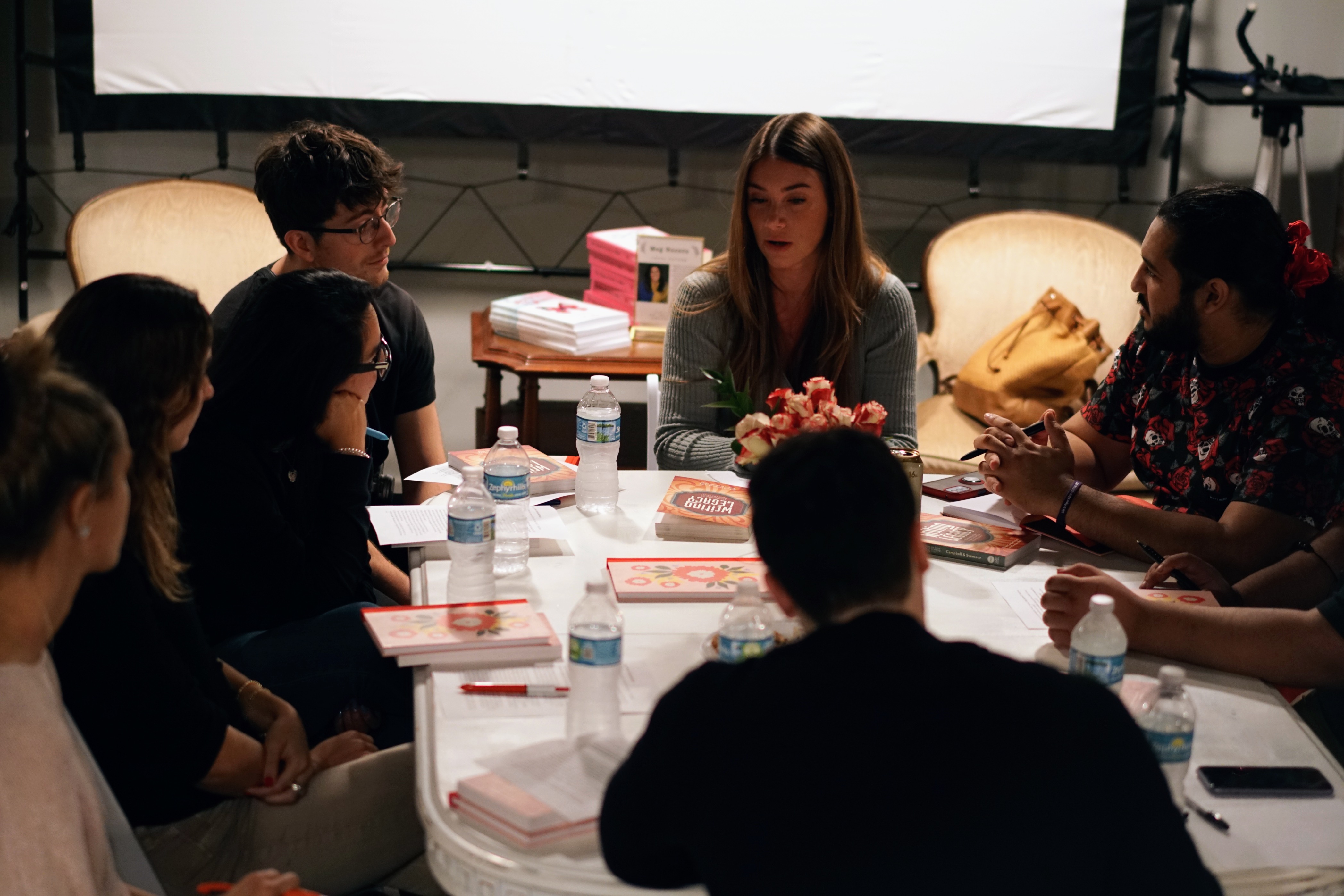 Tabitha Rose leading a life story writing workshop at the Life to Paper Book Festival, Miami
