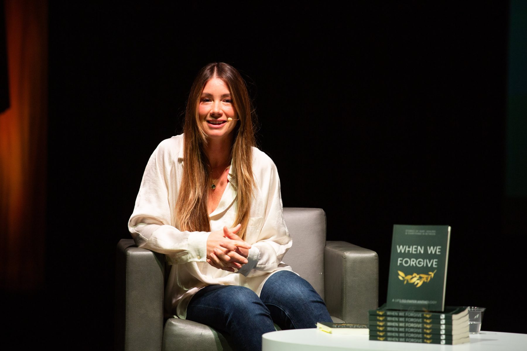Tabitha on stage at When We Forgive Live